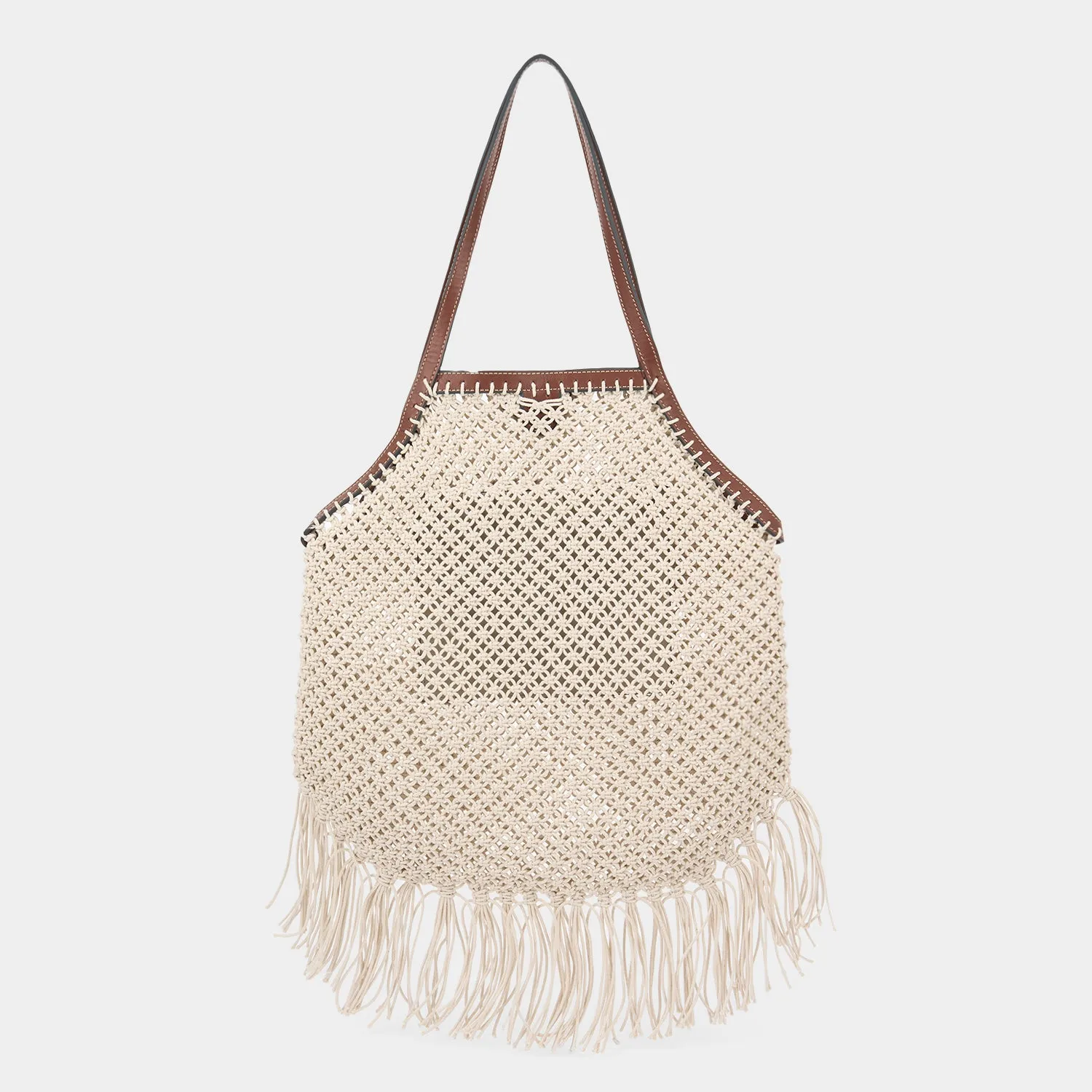 Eyes Macram Fringe Tote