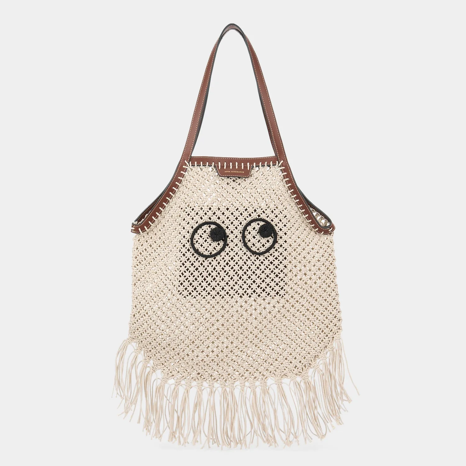 Eyes Macram Fringe Tote