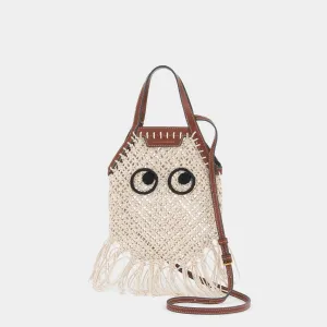 Eyes Mini Macram Fringe Tote Cross-body