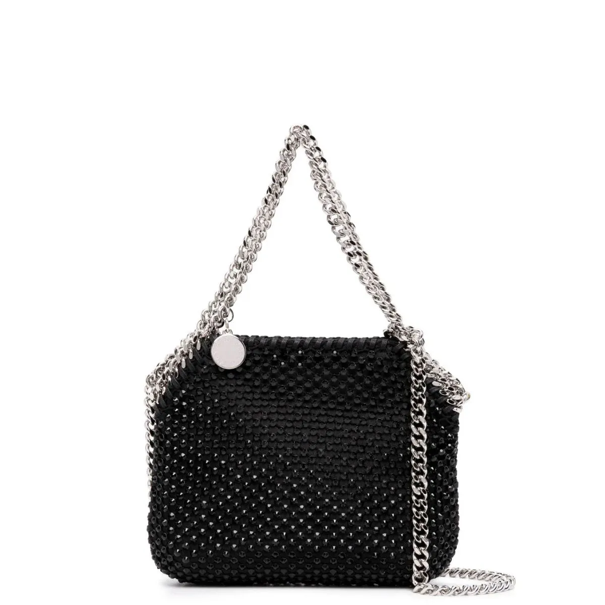 Falabella Evening Crystal Mesh, Black