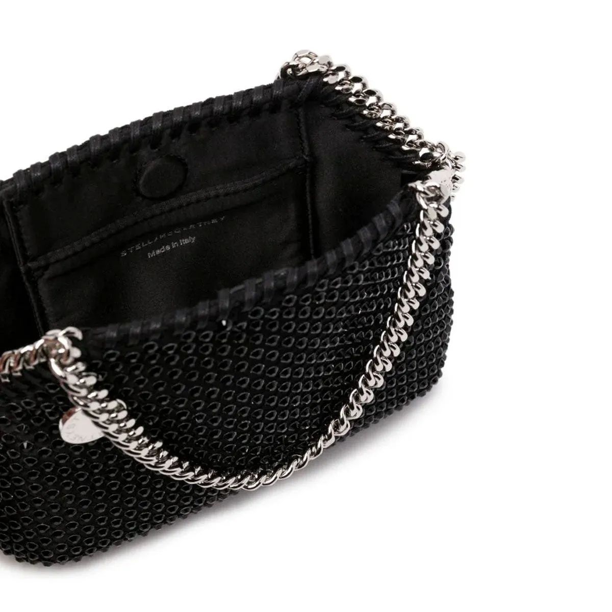 Falabella Evening Crystal Mesh, Black
