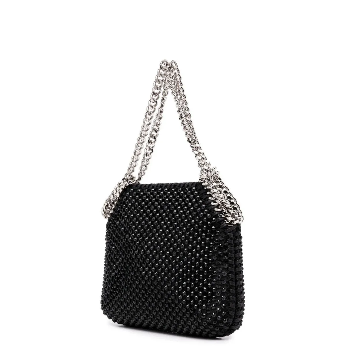 Falabella Evening Crystal Mesh, Black
