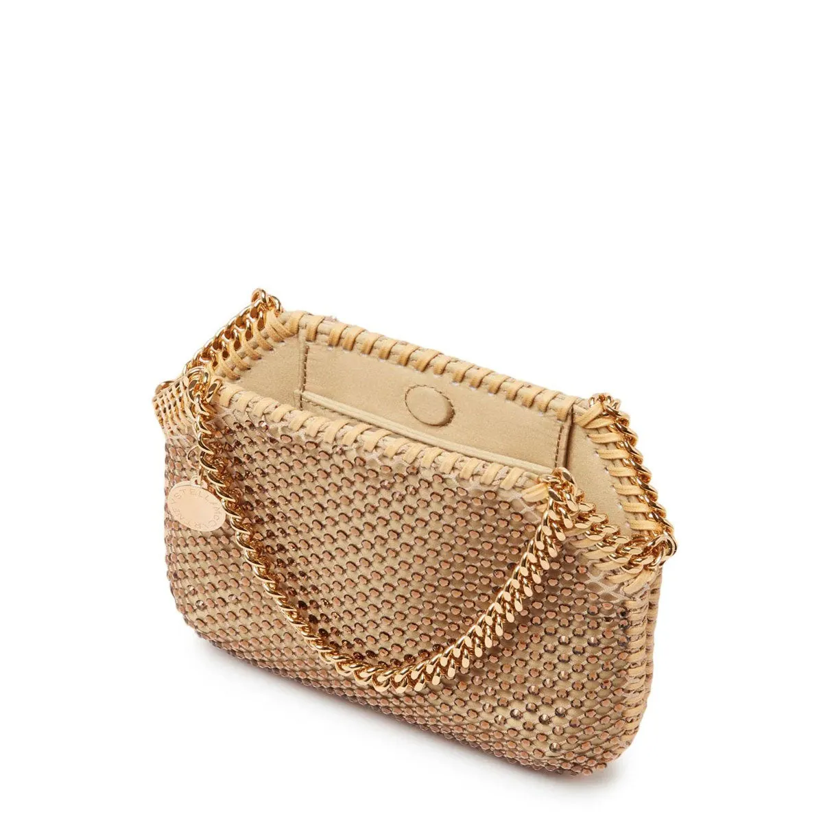 Falabella Evening Crystal Mesh, Fawn