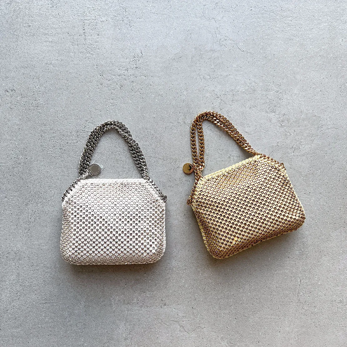 Falabella Evening Crystal Mesh, Honey