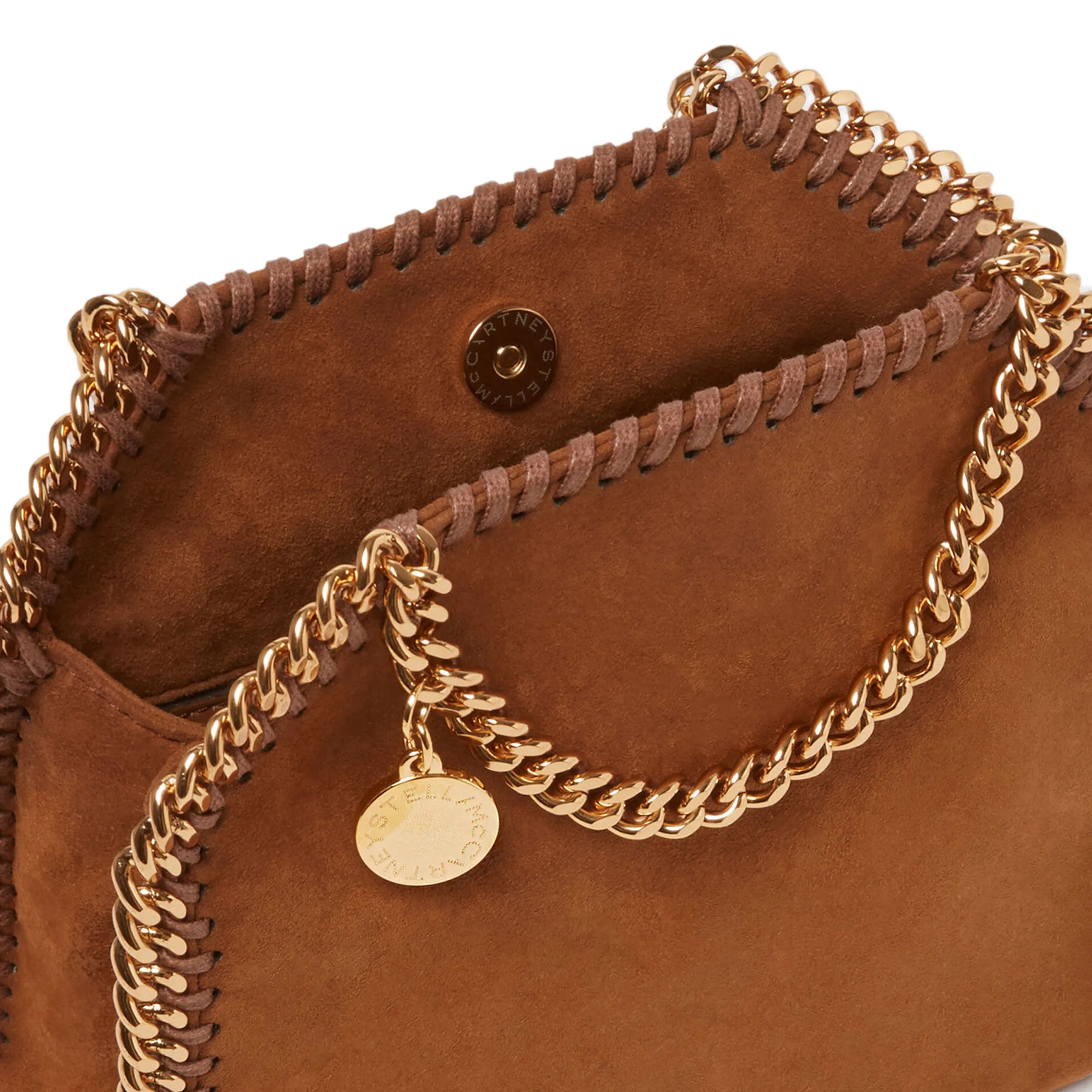 Falabella Mini Tote, Suede, Brandy