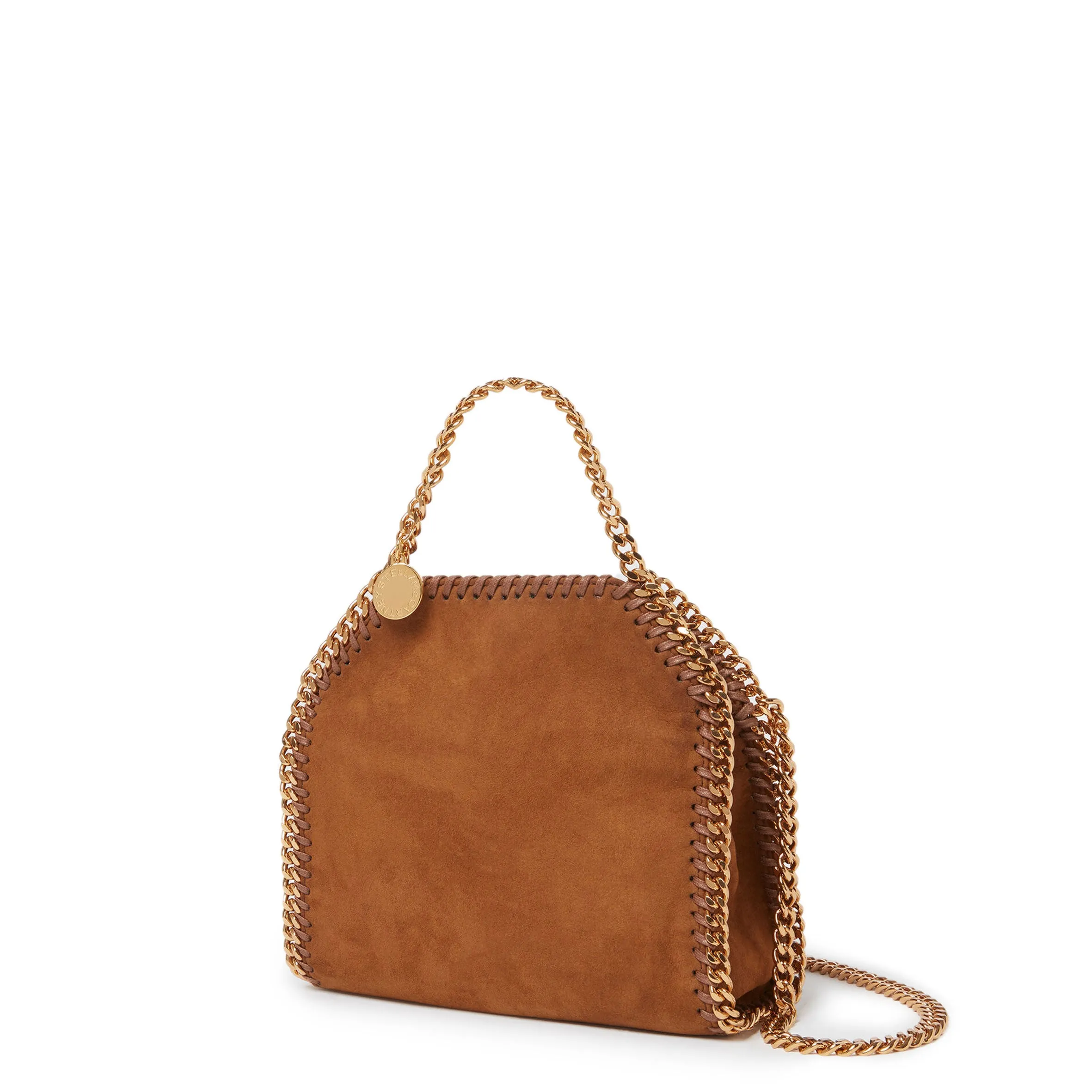 Falabella Mini Tote, Suede, Brandy