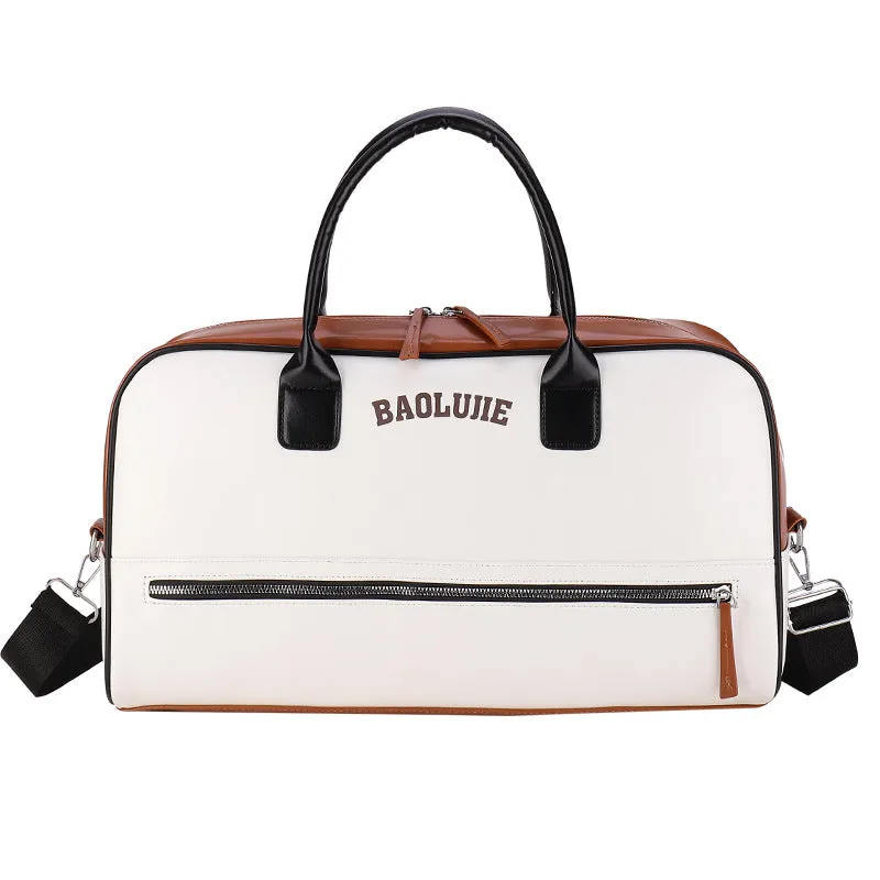 Fashion European Style Contrast Color  Duffle Bag