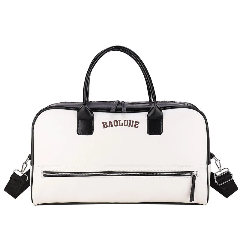 Fashion European Style Contrast Color  Duffle Bag