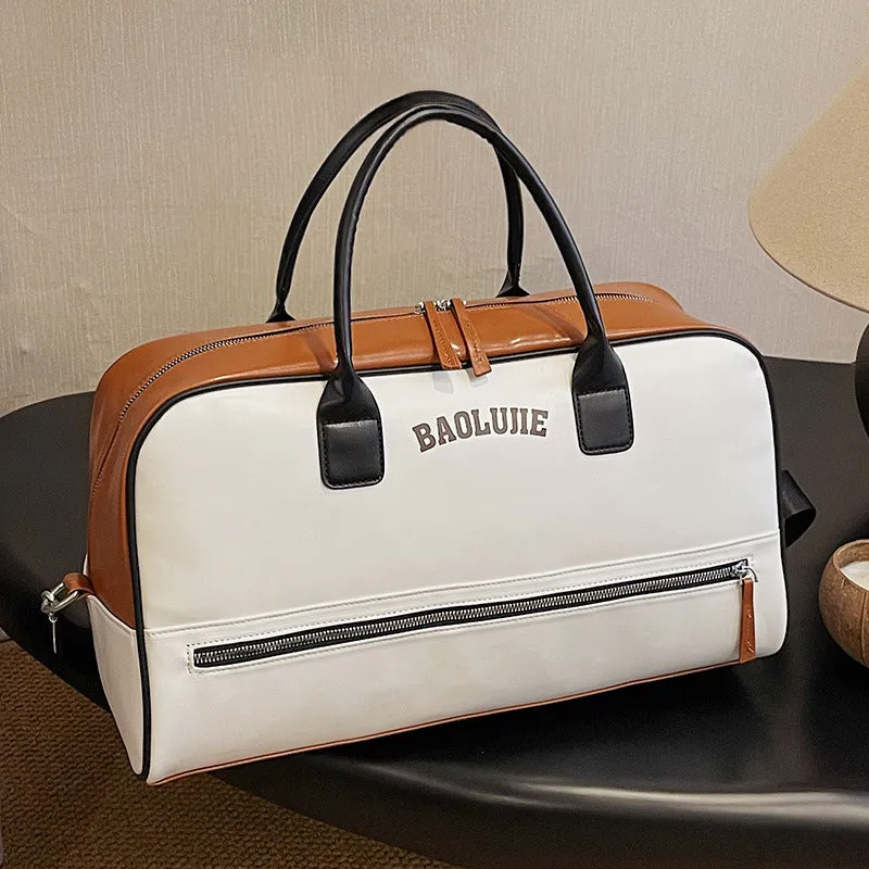 Fashion European Style Contrast Color  Duffle Bag
