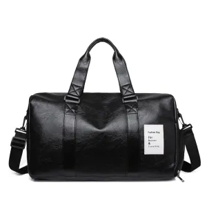 Feisha PU Leather Waterproof Fitness Travel Duffle Bag