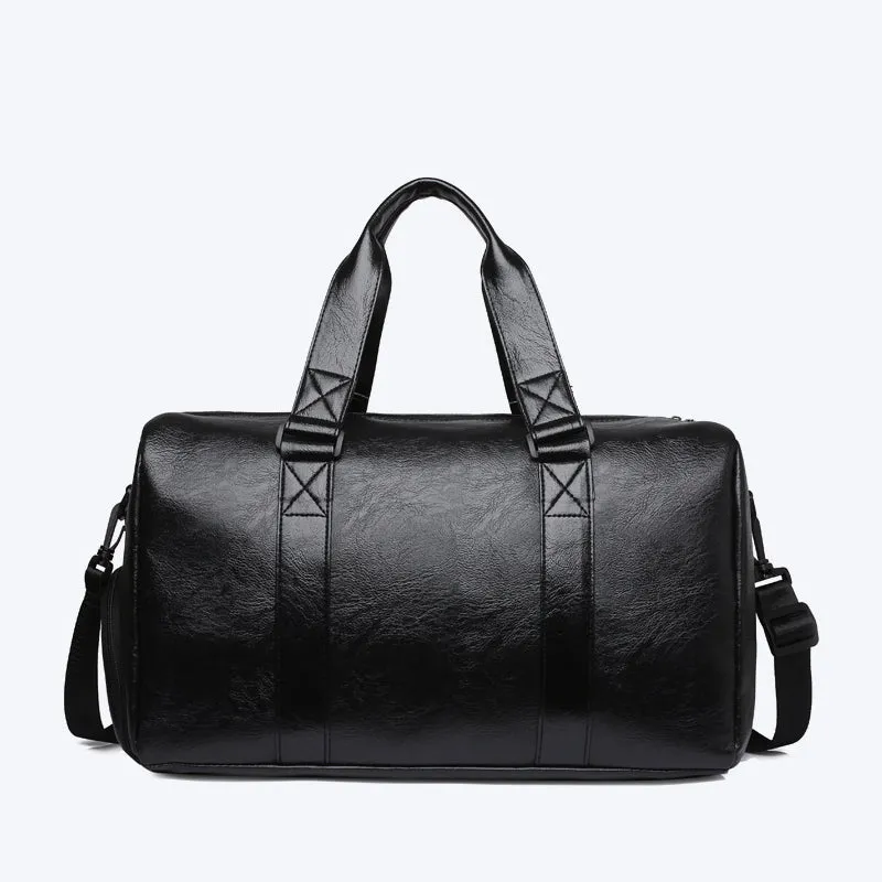 Feisha PU Leather Waterproof Fitness Travel Duffle Bag