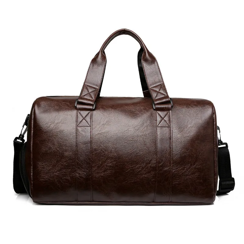 Feisha PU Leather Waterproof Fitness Travel Duffle Bag