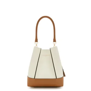 Femme Forte Minette cream calfskin leather handbag