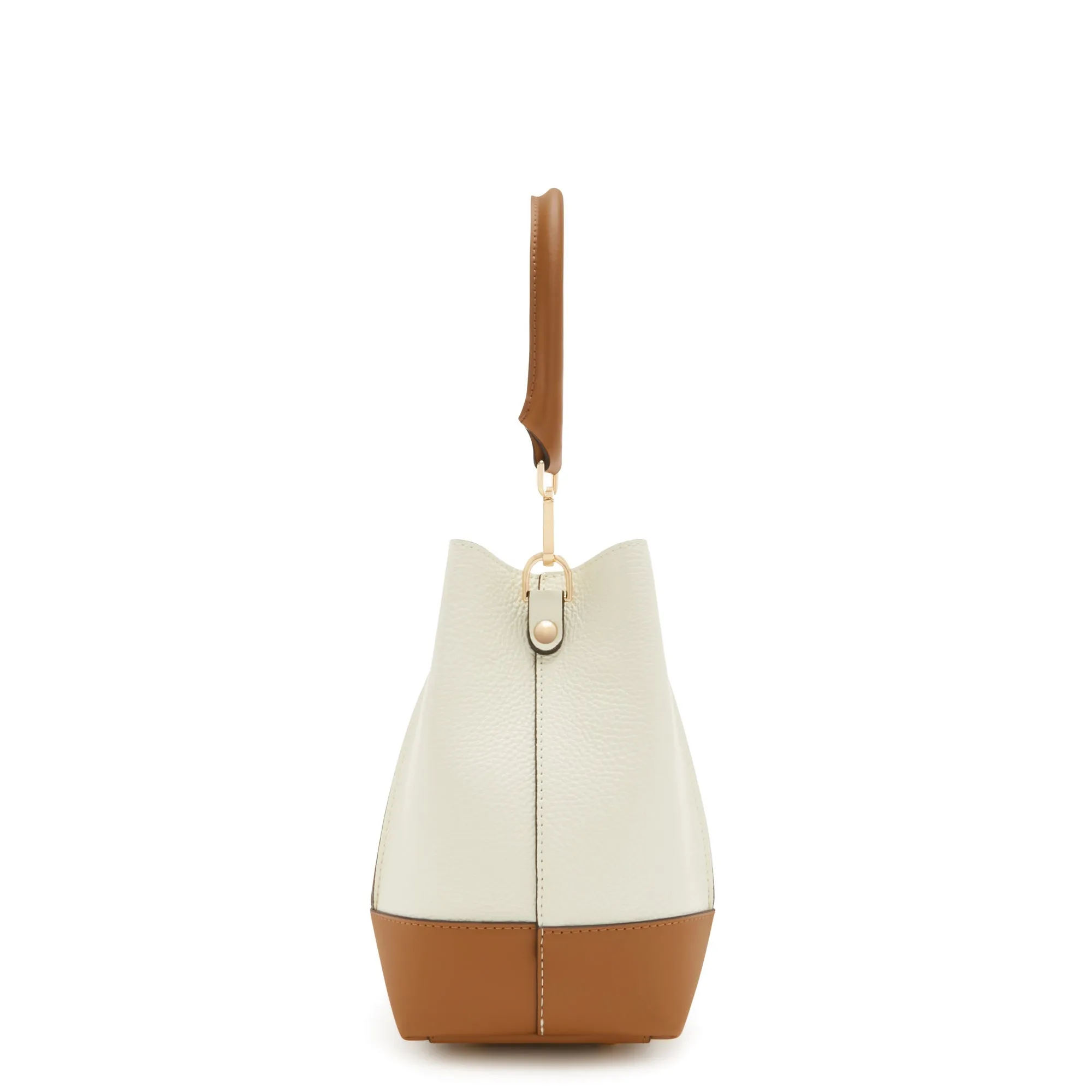 Femme Forte Minette cream calfskin leather handbag