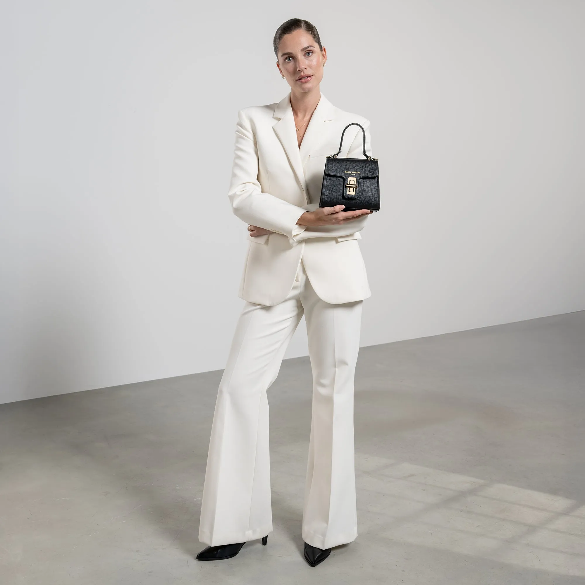 Femme Forte Simone Mini black leather handbag calfskin leather