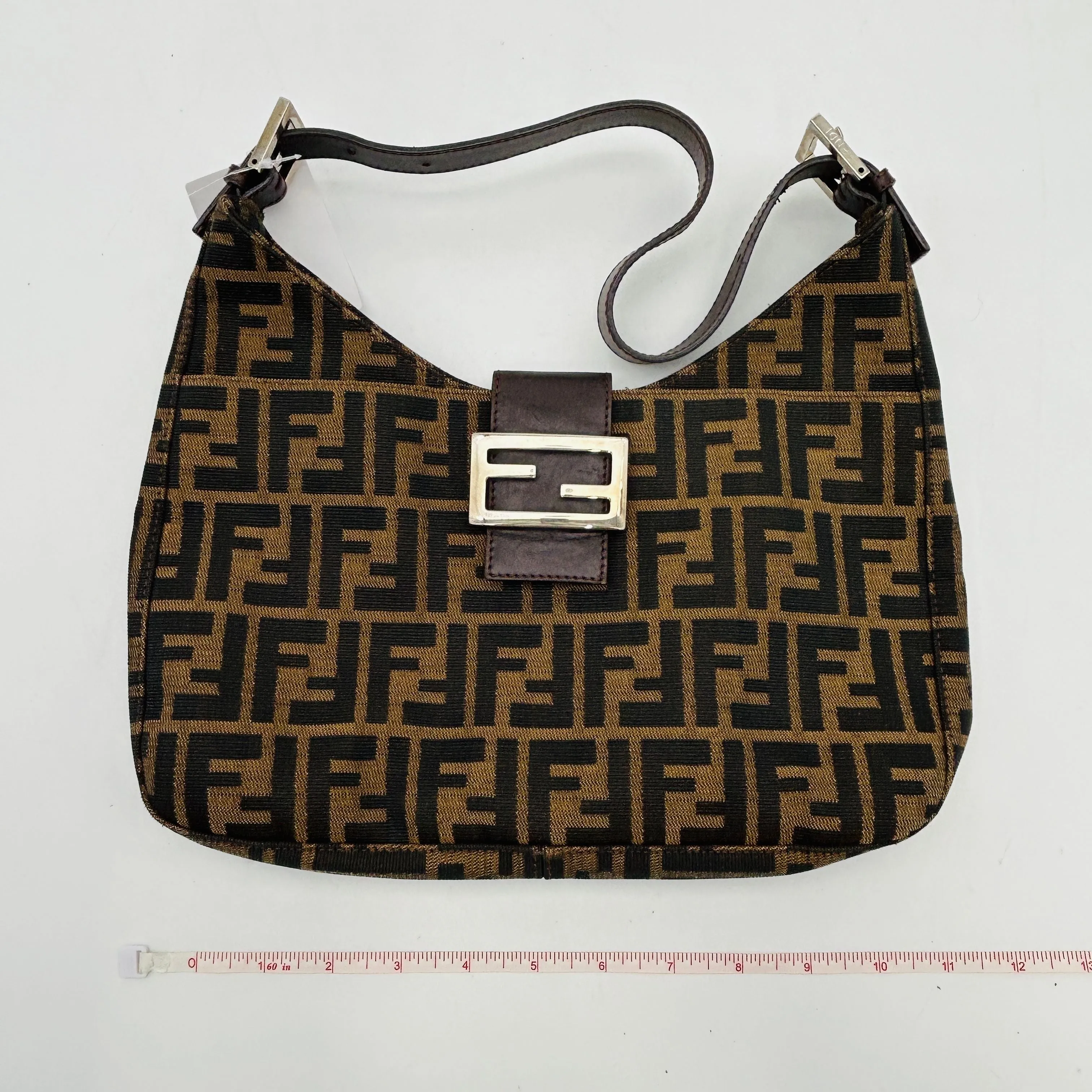 Fendi Brown Zucca Canvas Shoulder Bag B12214Q5SC