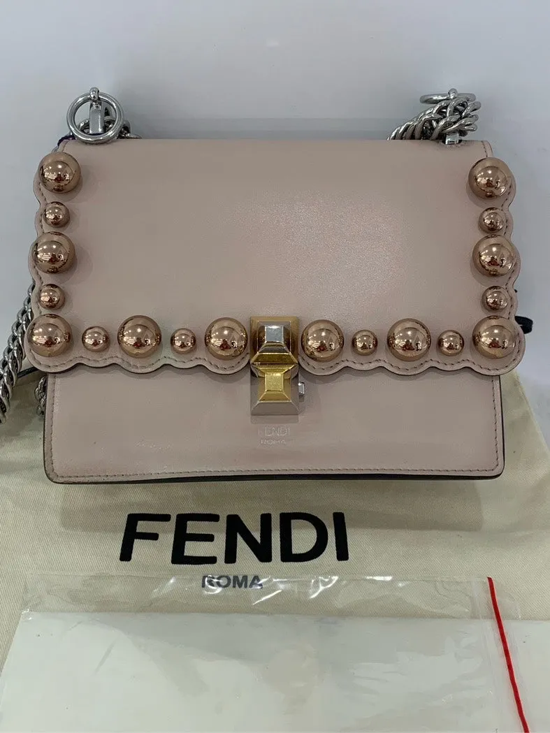 Fendi Can I Nude Pink Pearl Shoulder Bag