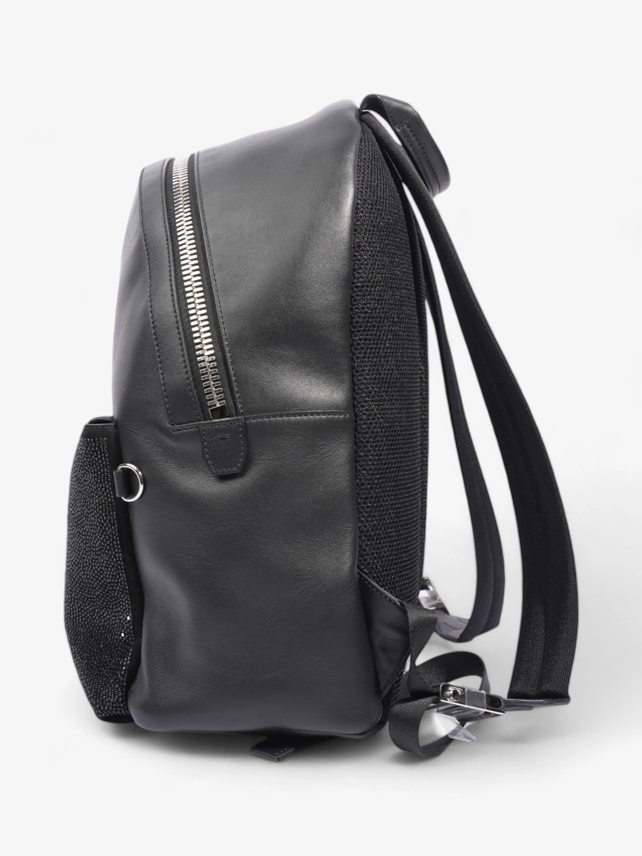 Fendi Carlito Karl Lagerfeld Backpack Black Leather