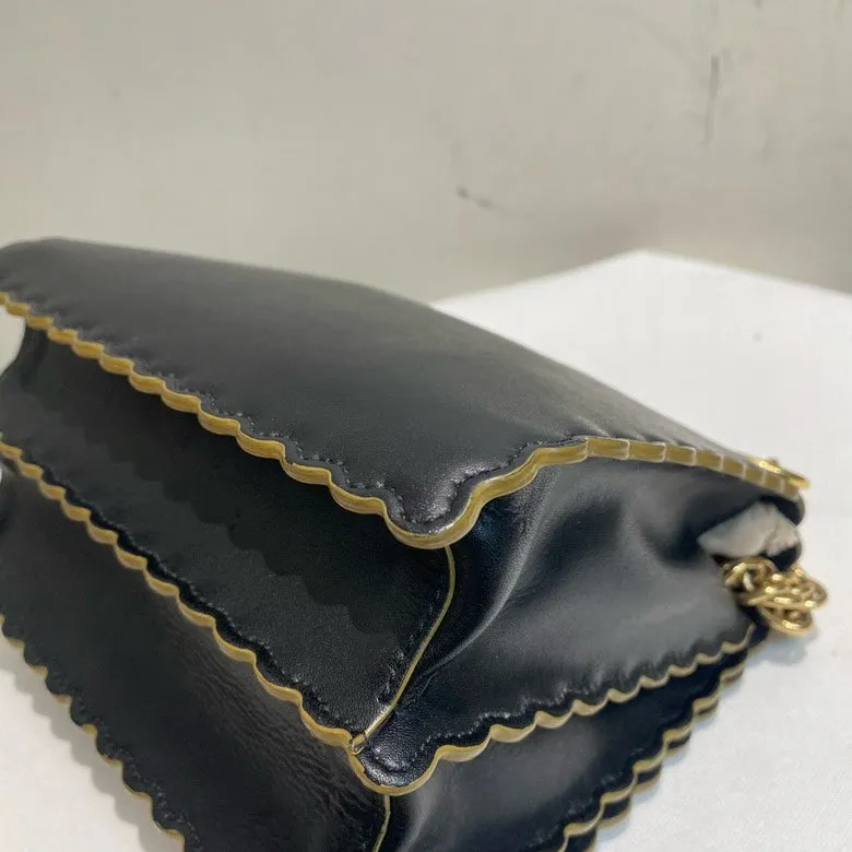 Fendi Kani S Black Leather Shoulder Bag