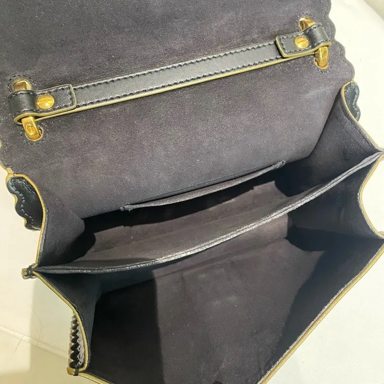 Fendi Kani S Black Leather Shoulder Bag