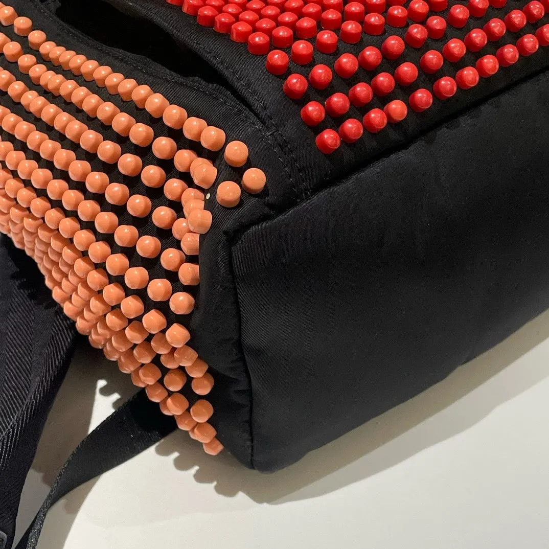 Fendi Monster Studded Nylon Backpack Multicolor Medium