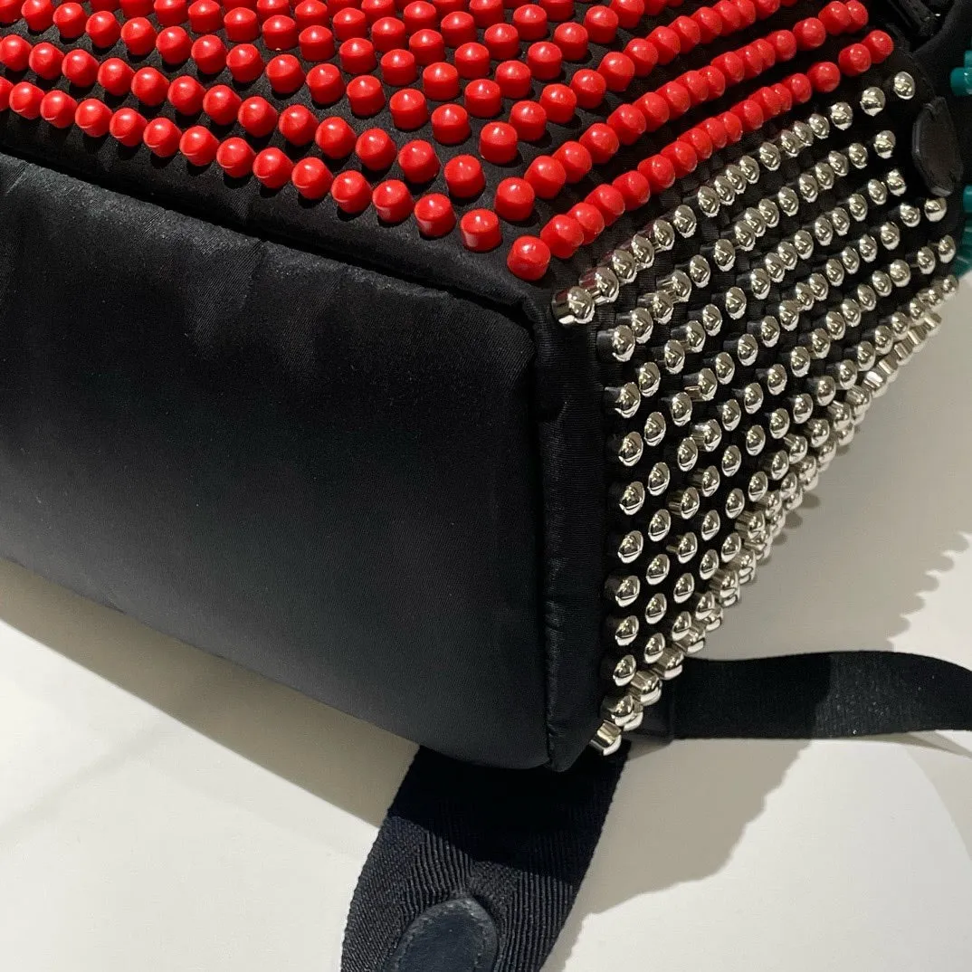 Fendi Monster Studded Nylon Backpack Multicolor Medium