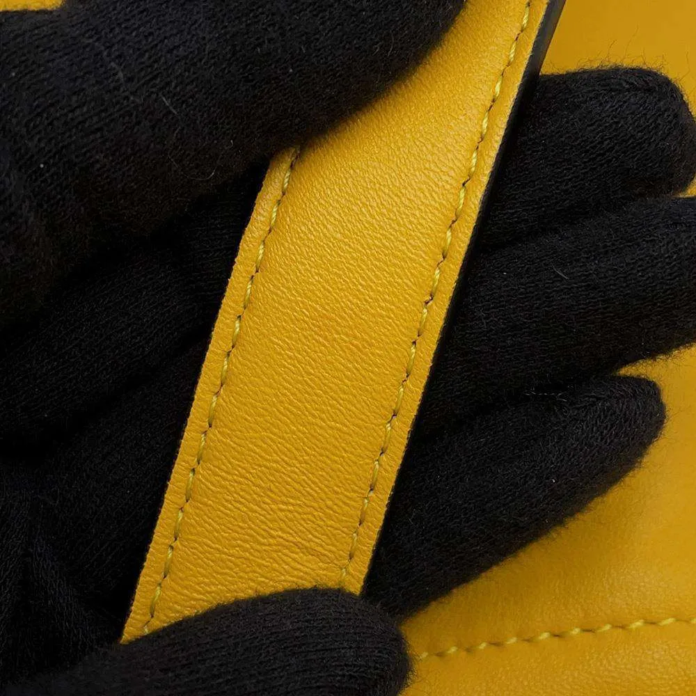 FENDI Slim Clutch Shoulder Bag Yellow7VA510 Leather