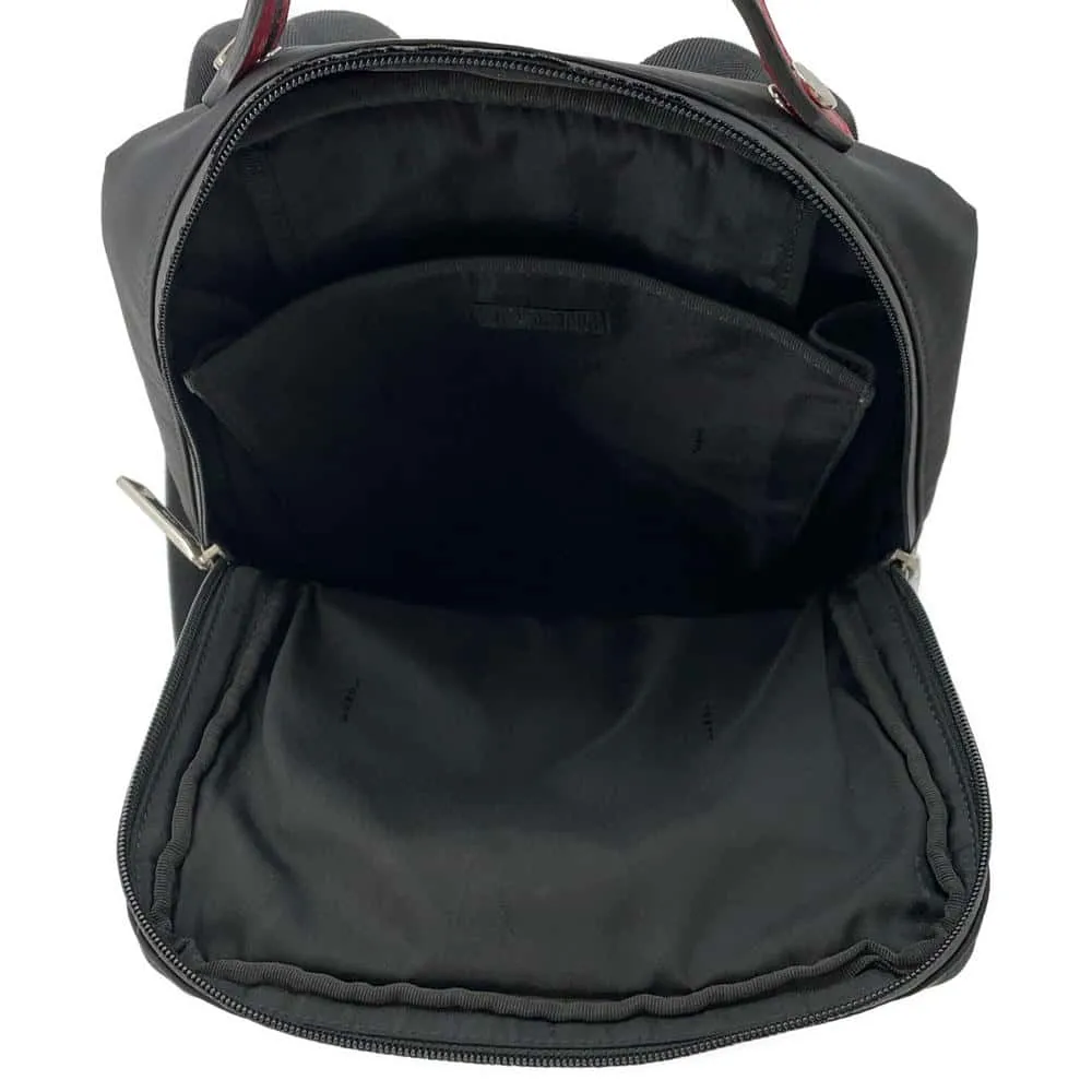 FENDI Zucca Pattern Backpack Black7VZ047 Leather Mesh