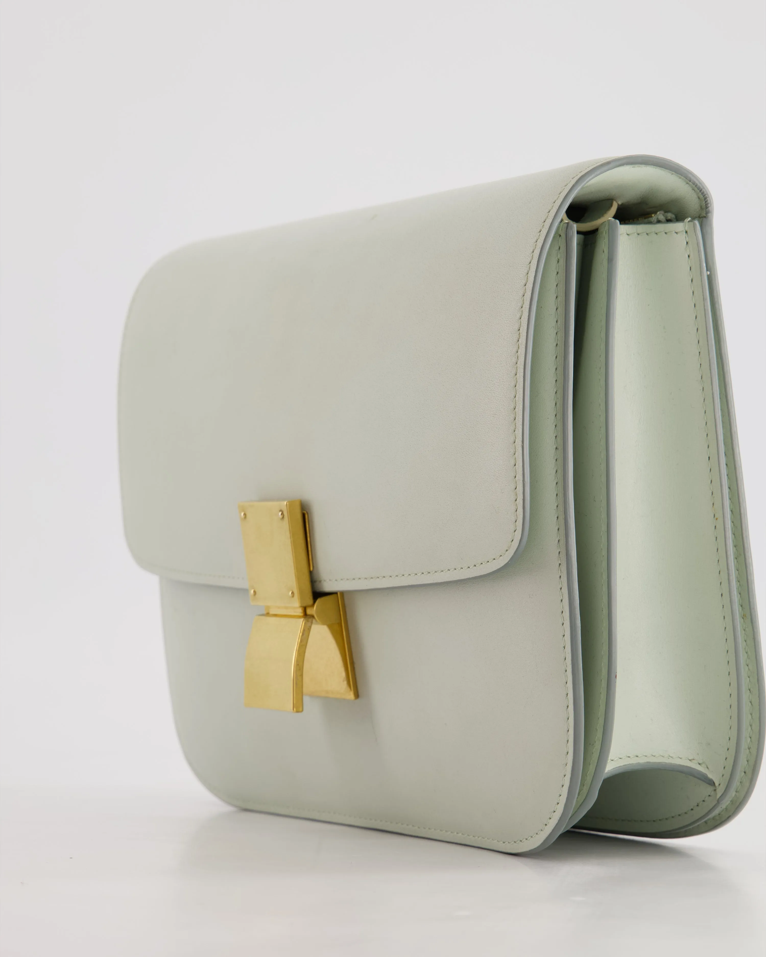 *FIRE PRICE* Cline Sage Green Medium Shoulder Bag in Calfskin Leather with Gold Hardware RRP 3100