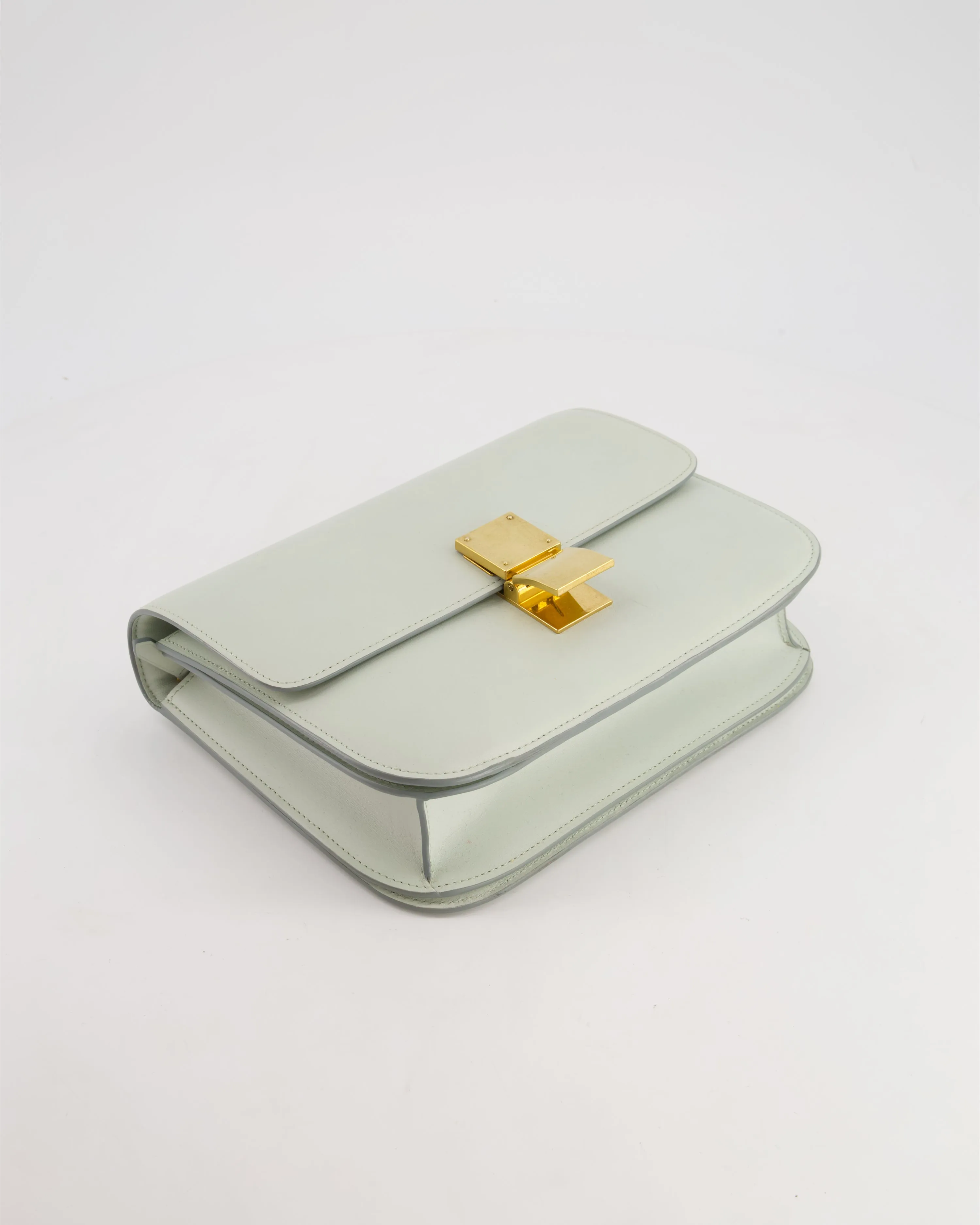 *FIRE PRICE* Cline Sage Green Medium Shoulder Bag in Calfskin Leather with Gold Hardware RRP 3100