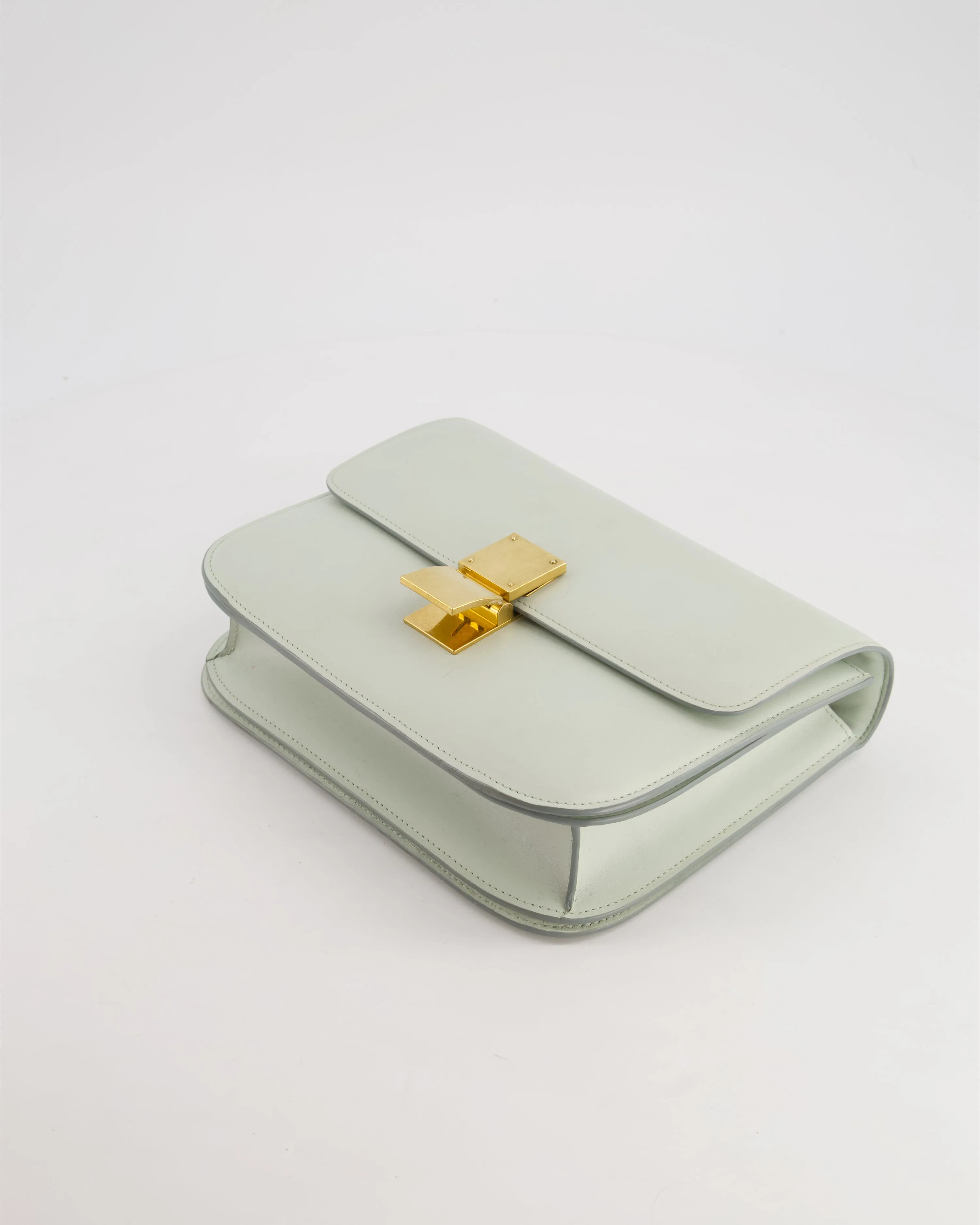 *FIRE PRICE* Cline Sage Green Medium Shoulder Bag in Calfskin Leather with Gold Hardware RRP 3100