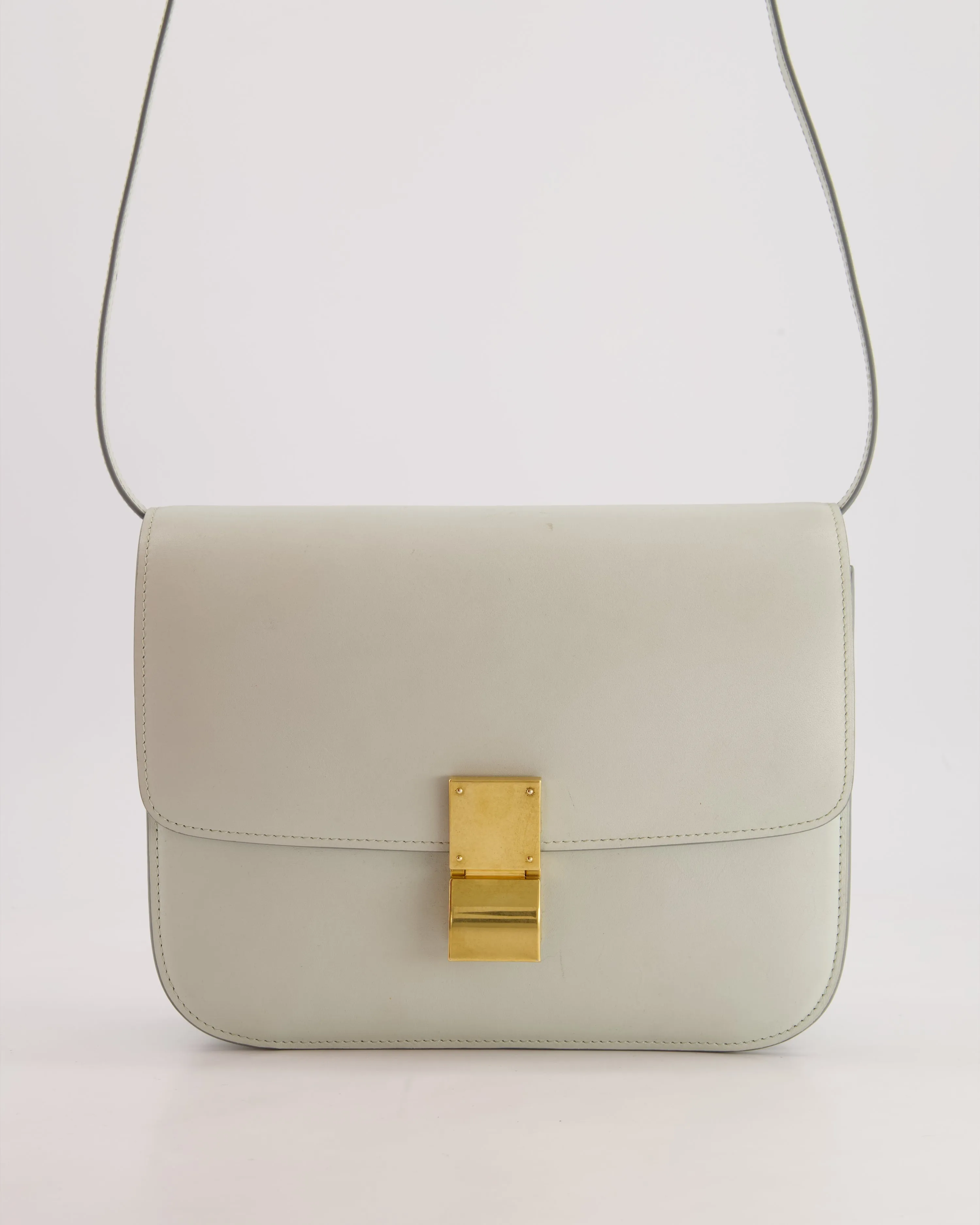 *FIRE PRICE* Cline Sage Green Medium Shoulder Bag in Calfskin Leather with Gold Hardware RRP 3100