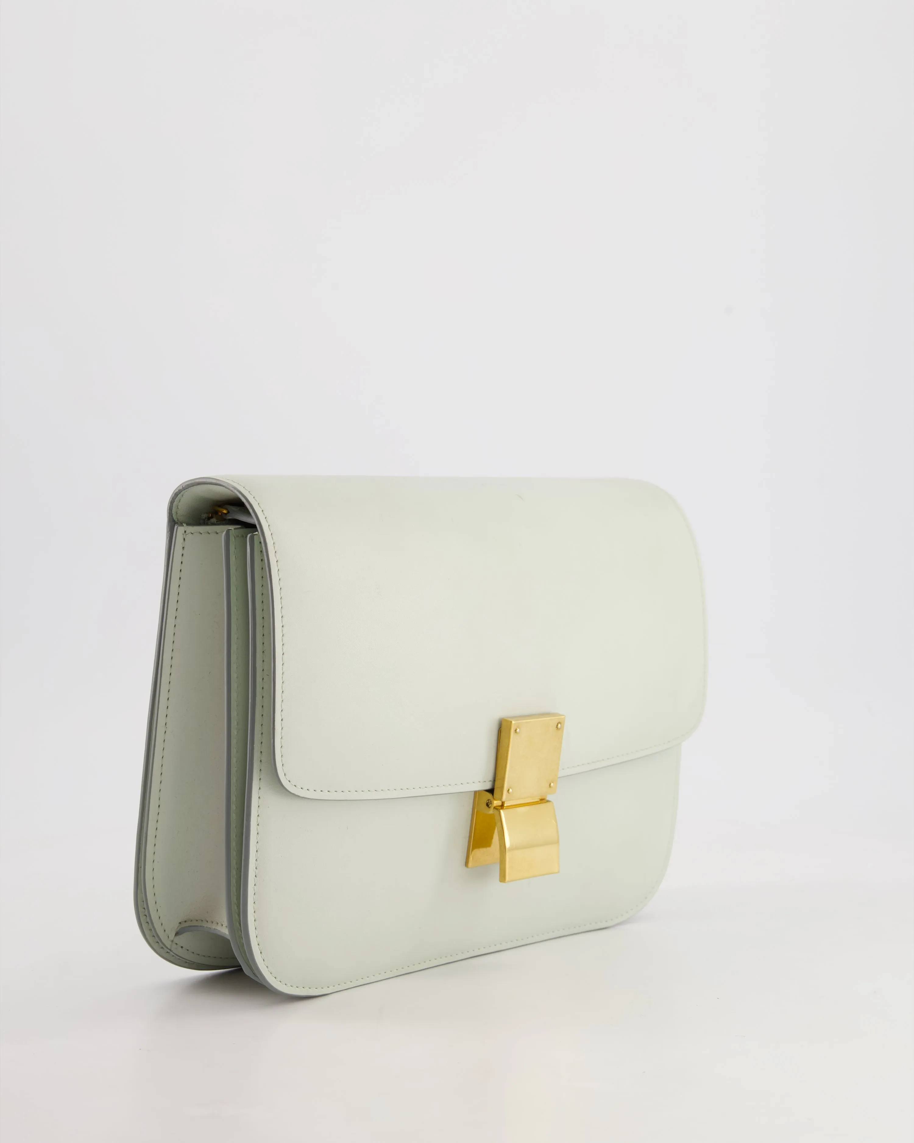 *FIRE PRICE* Cline Sage Green Medium Shoulder Bag in Calfskin Leather with Gold Hardware RRP 3100