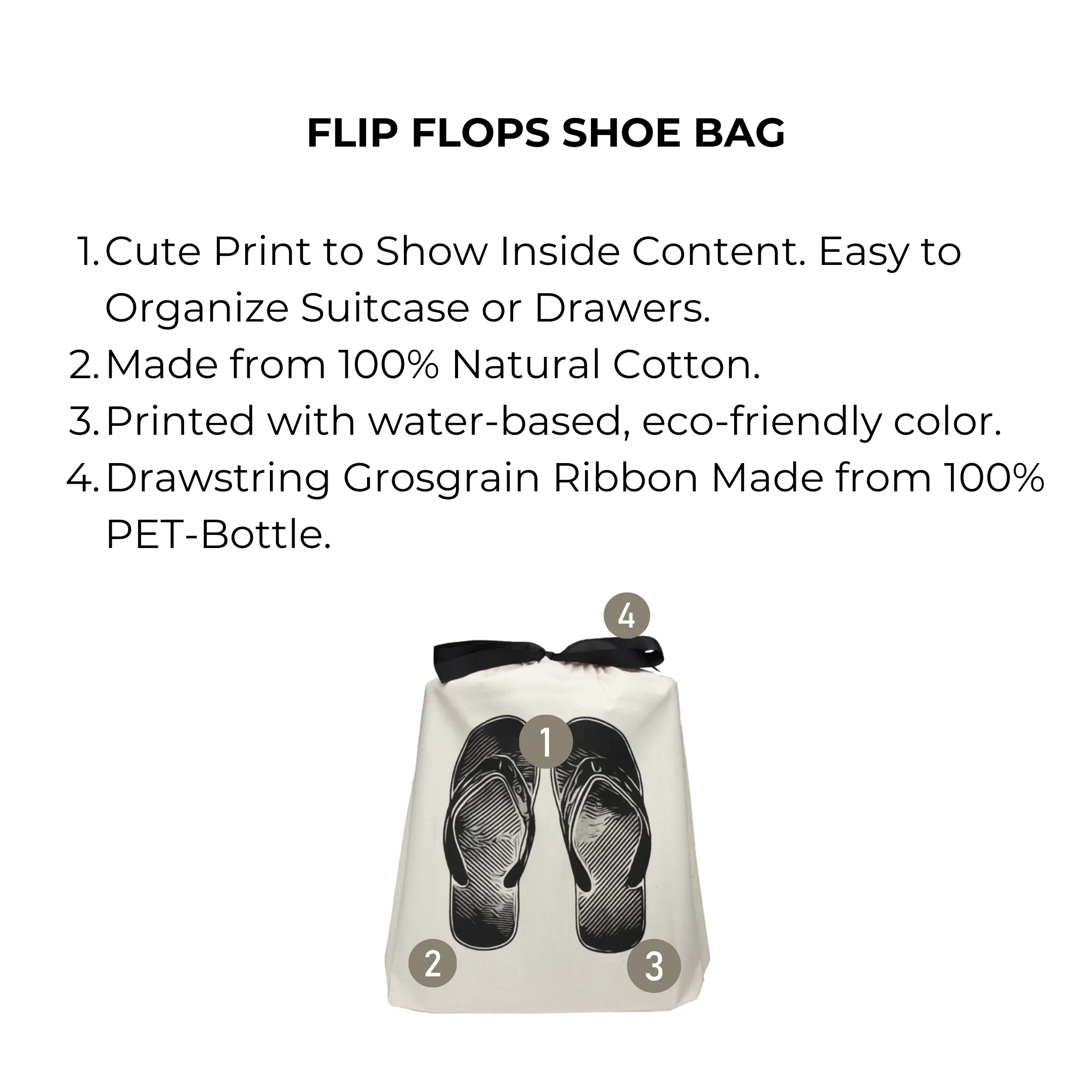 FlipFlopsShoe Bag, Cream