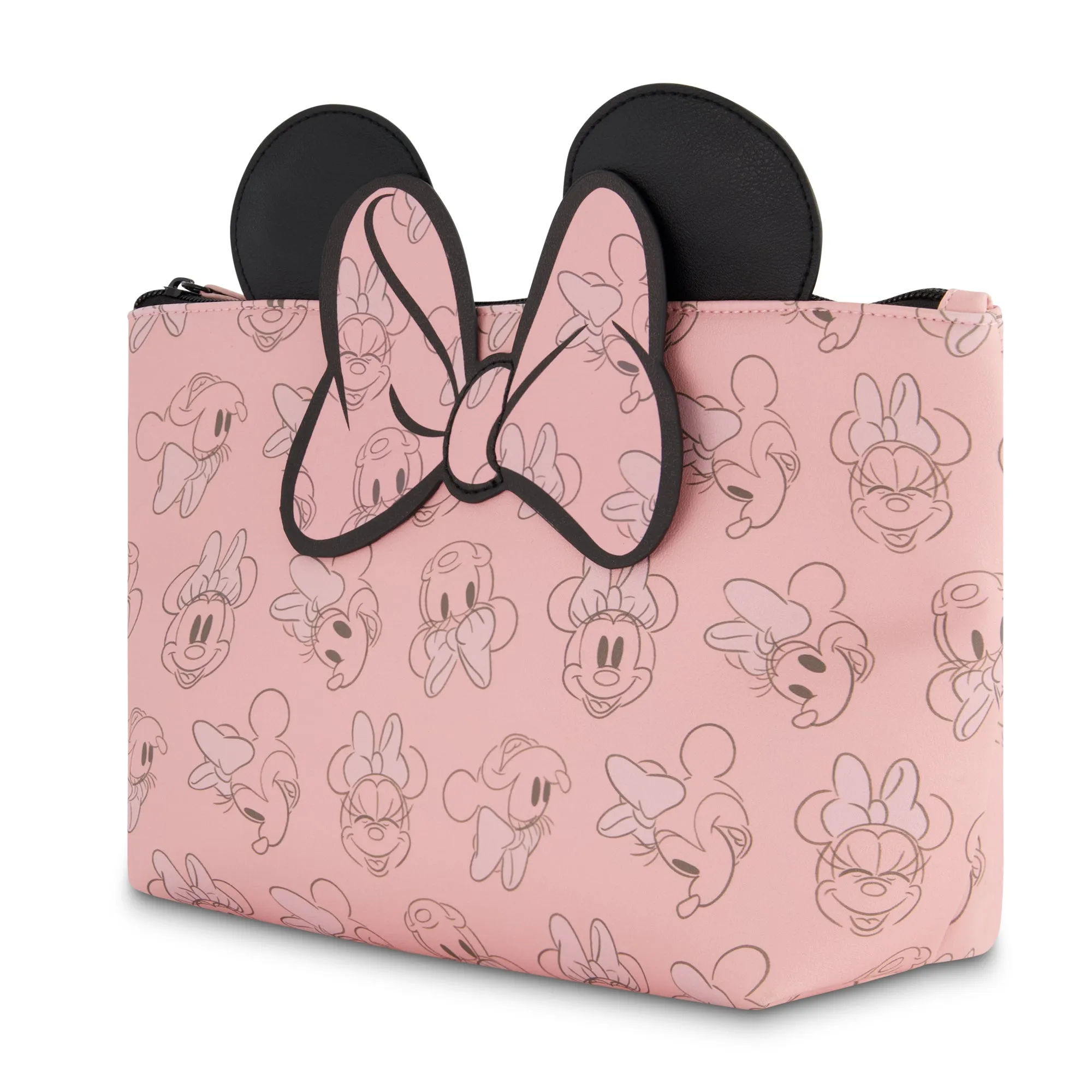 Ful Minnie Mouse 3D Bow and Ears Trapezoid Cosmetic Bag