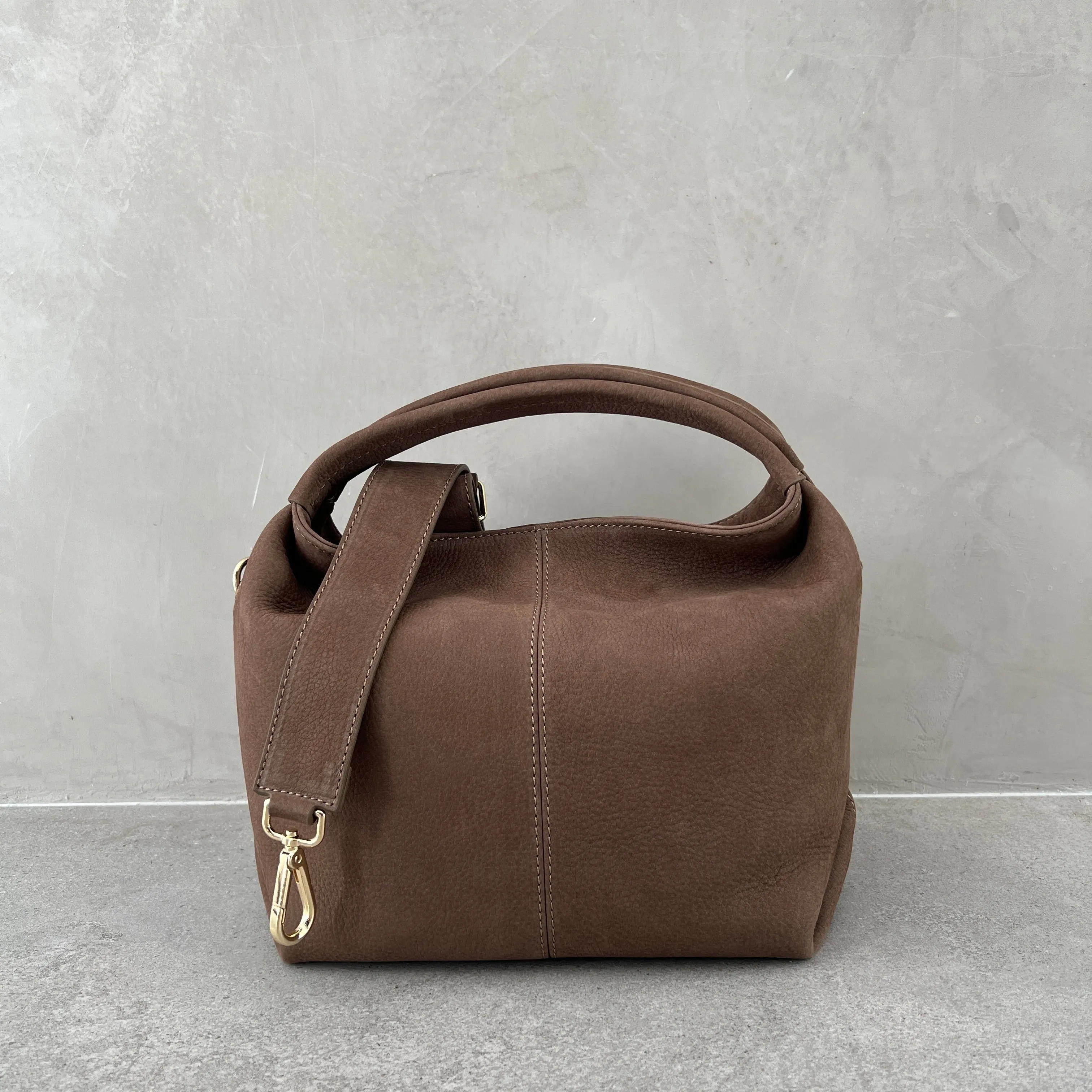 Gala Mini, Nubuck Taupe