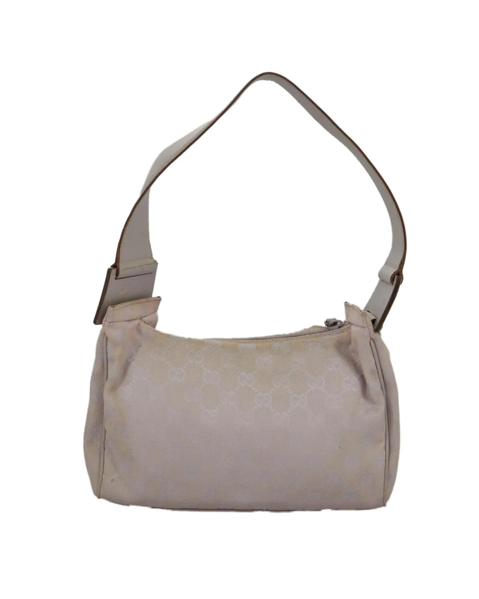 GG Canvas Shoulder Bag with Gold Accents