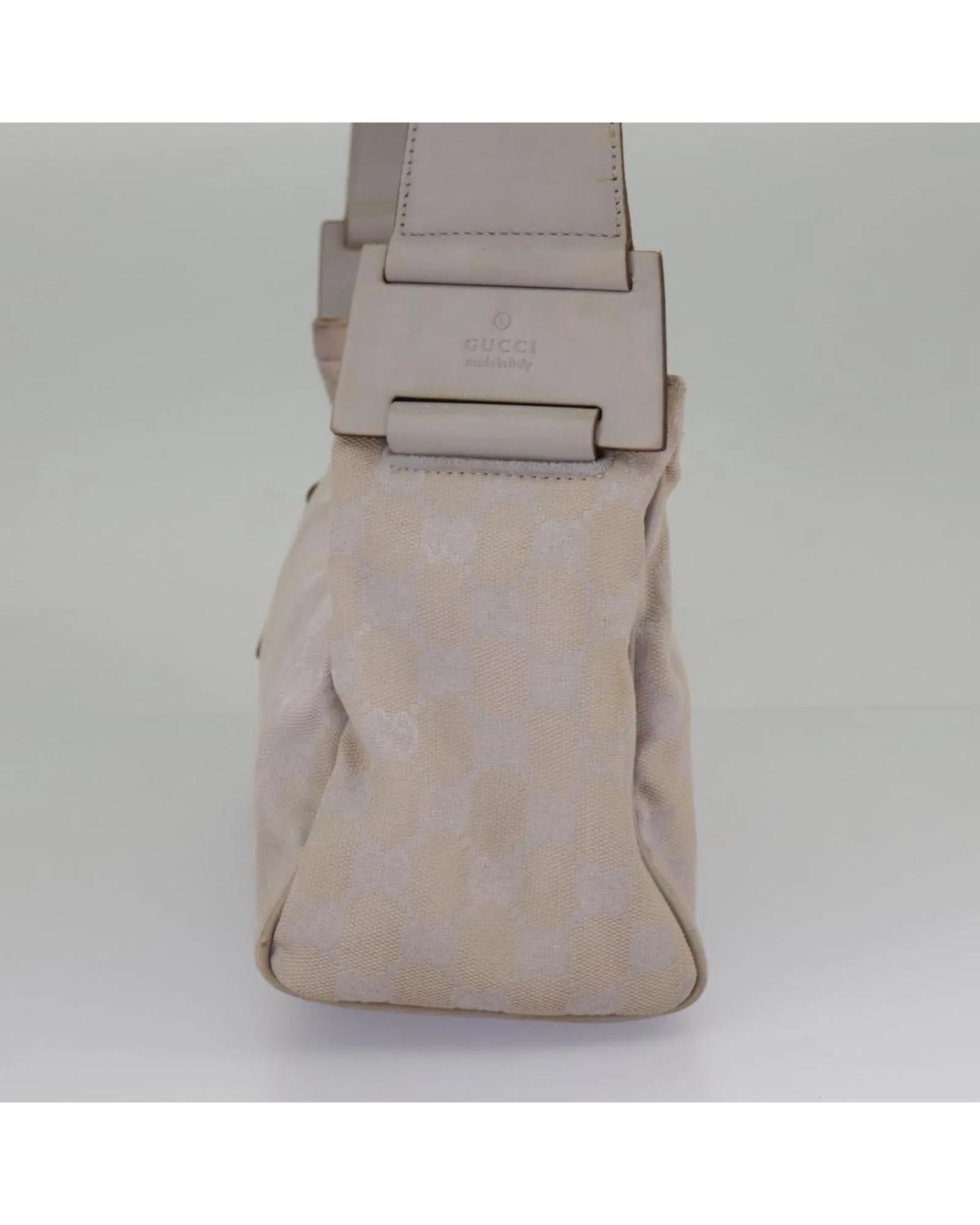 GG Canvas Shoulder Bag with Gold Accents