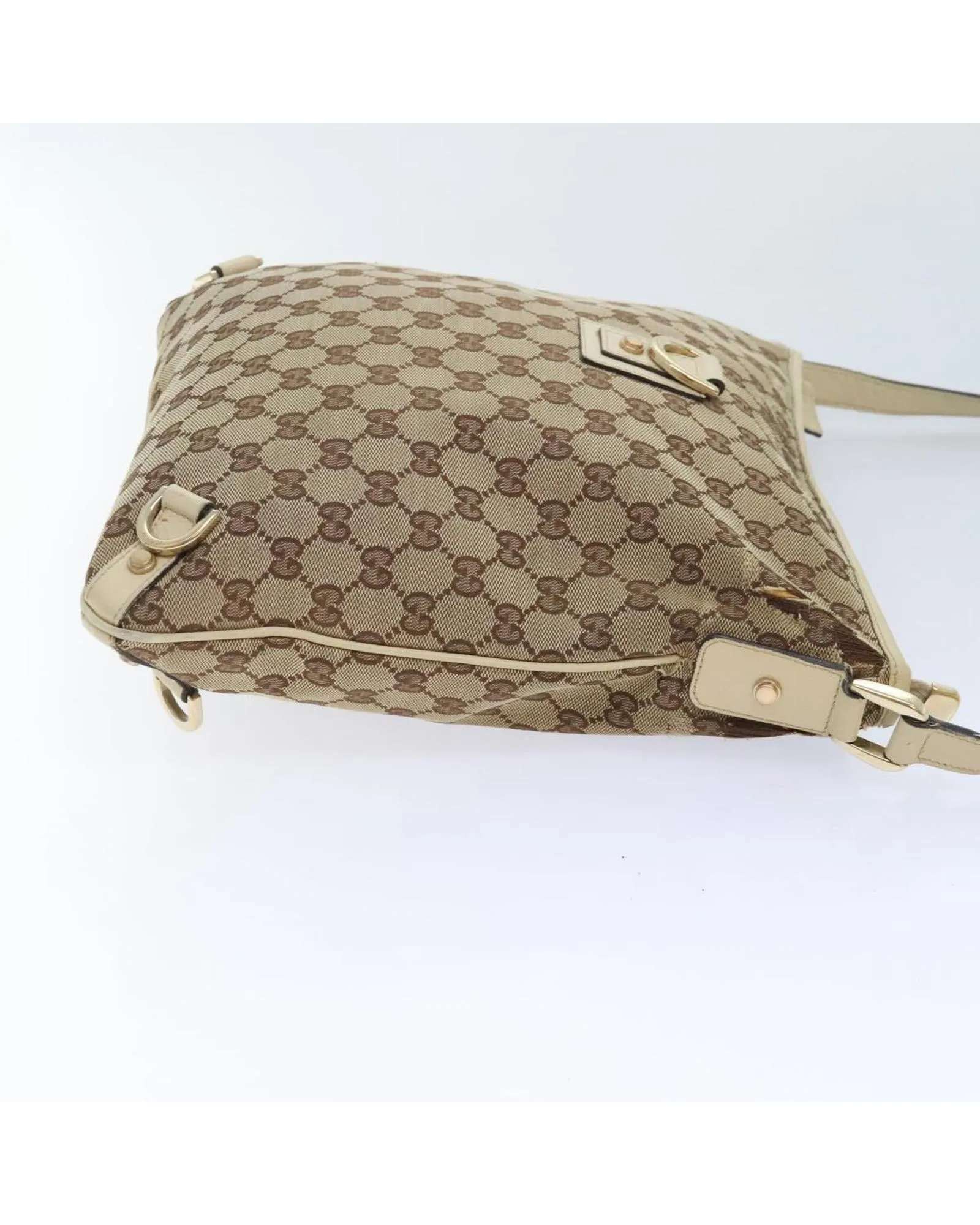 GG Canvas Shoulder Bag with Leather Trim
