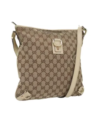 GG Canvas Shoulder Bag with Leather Trim