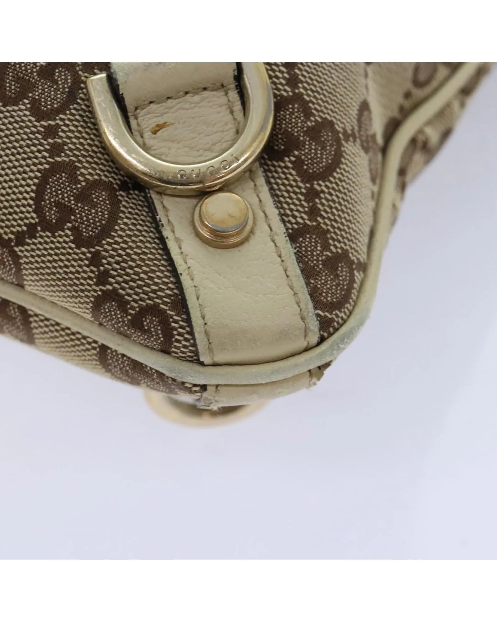 GG Canvas Shoulder Bag with Leather Trim