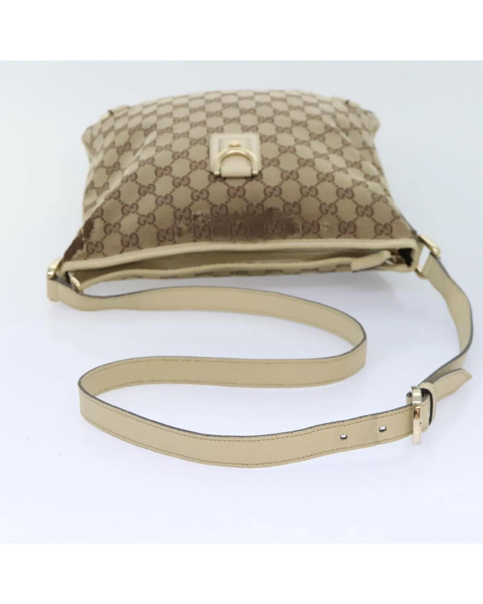 GG Canvas Shoulder Bag with Leather Trim