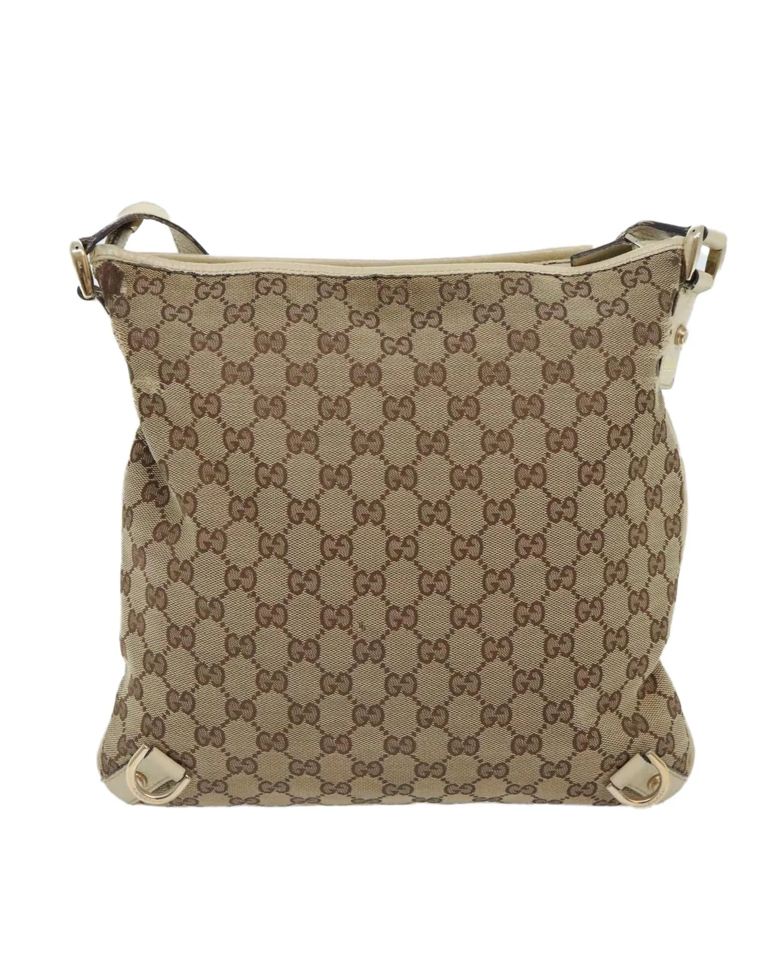 GG Canvas Shoulder Bag with Leather Trim