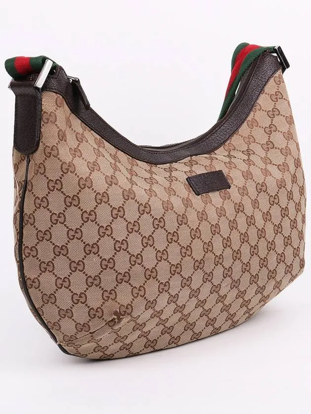 GG fabric three stripe large hobo shoulder bag 189752