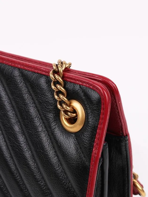 GG Marmont bicolor chain shoulder bag 524592
