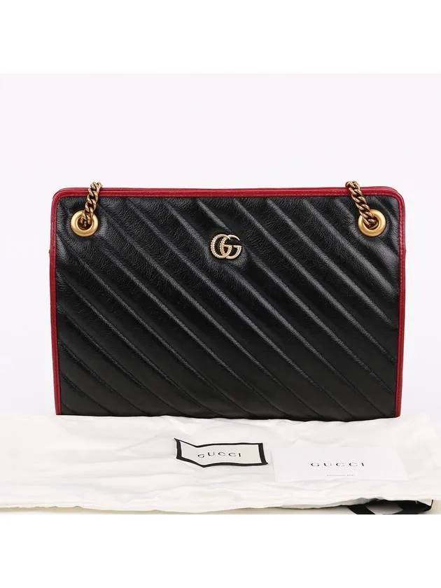 GG Marmont bicolor chain shoulder bag 524592