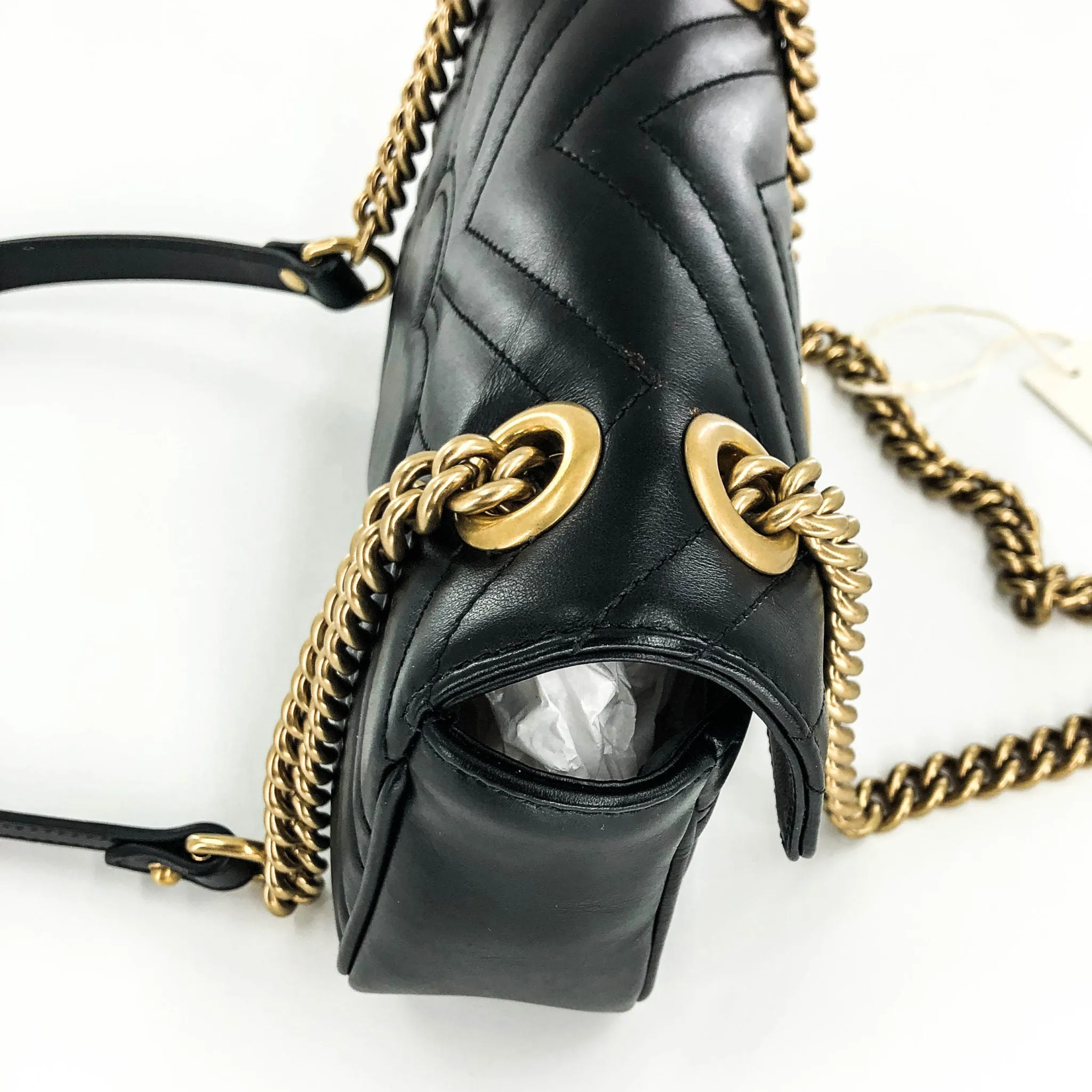 GG Marmont Black Mini Matelass Shoulder Bag