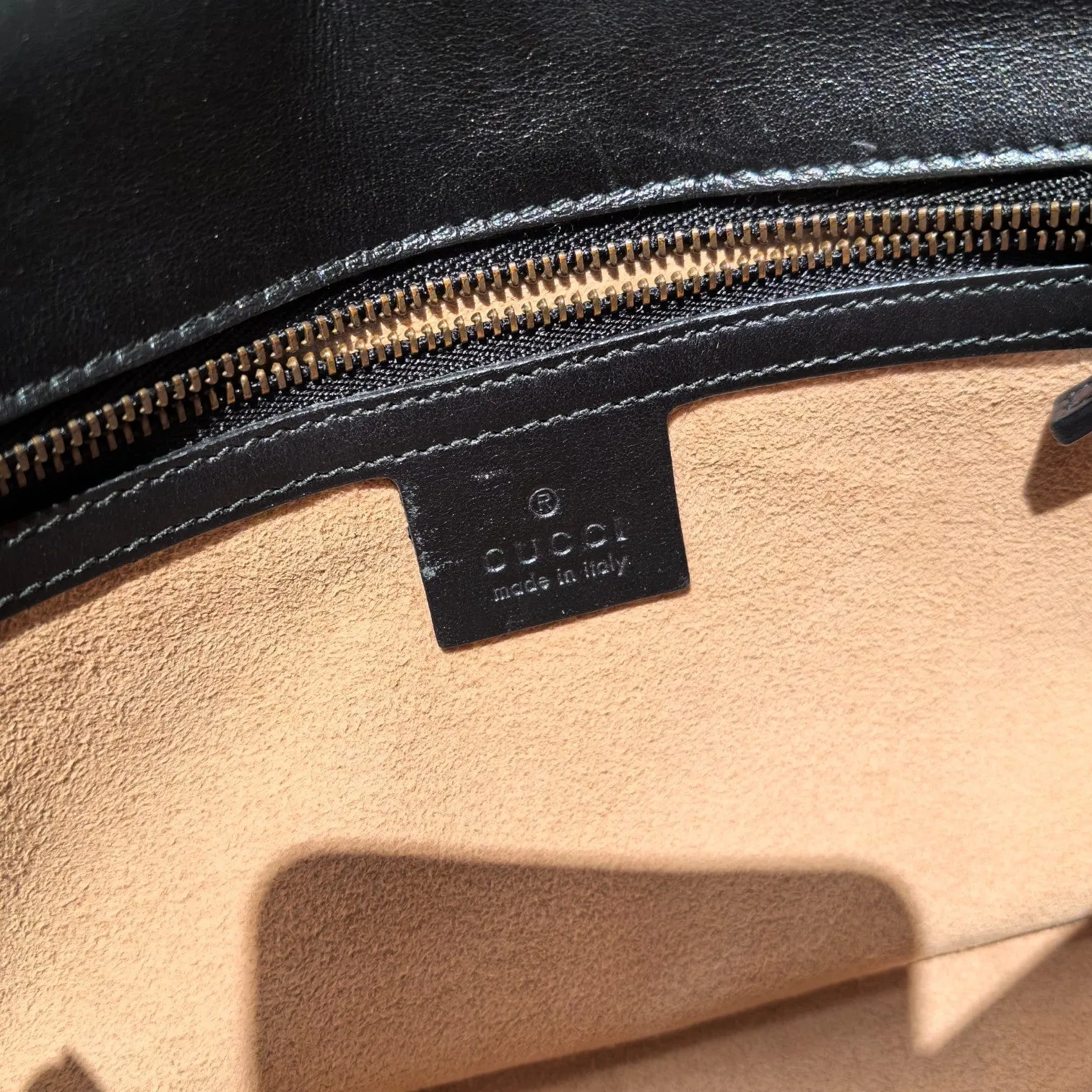 GG Marmont Small Shoulder Calfskin Matelasse Black GHW