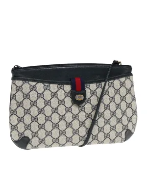 GG Supreme Sherry Line Shoulder Bag with Gold and Red Accents