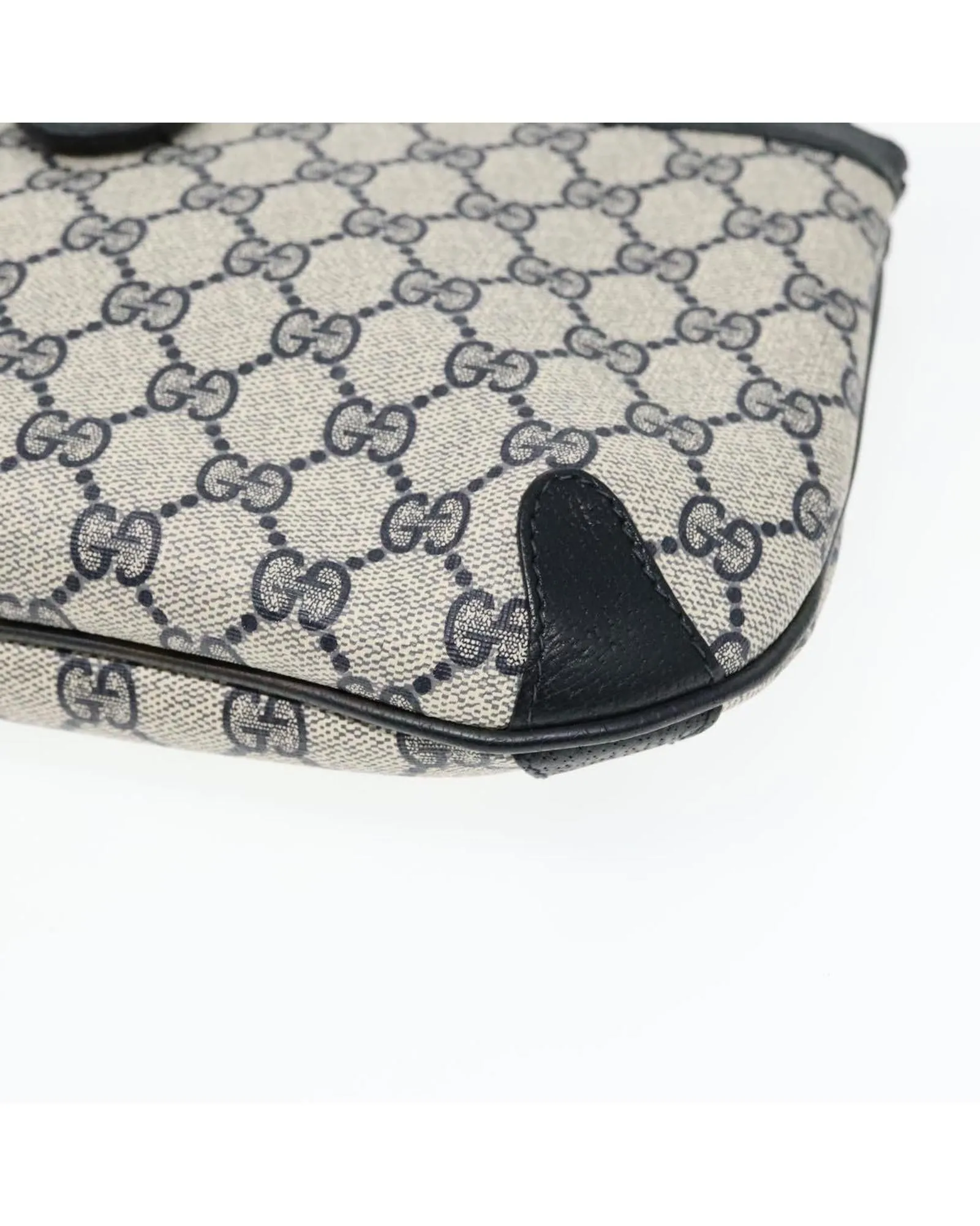 GG Supreme Sherry Line Shoulder Bag with Gold and Red Accents